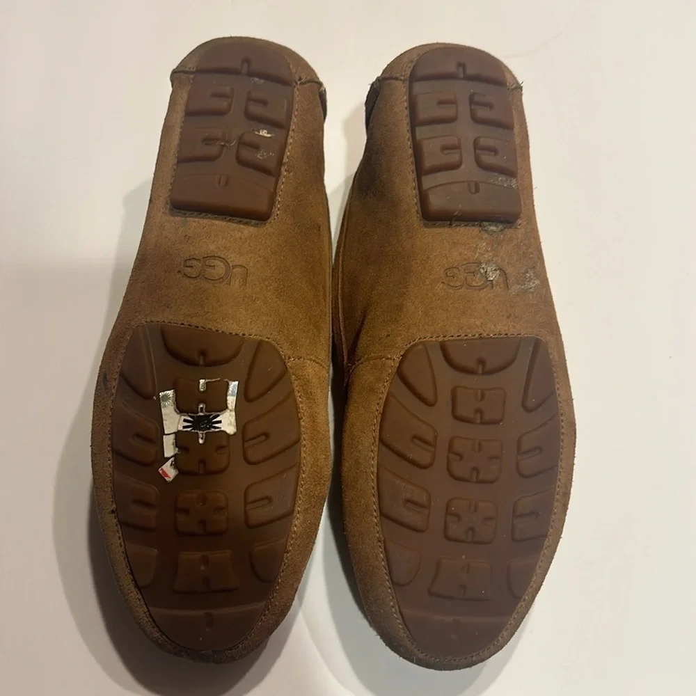 UGG Milana II chestnut suede loafer flats drivers w grippy comfortable bottoms